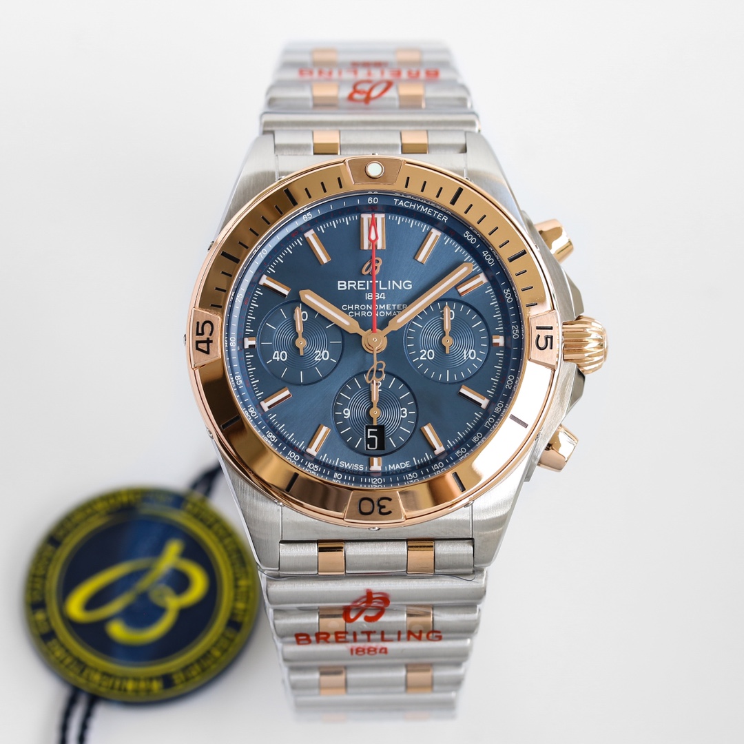 BLS l 7750 l 42mm l 브라이트 링 크로노 매트 B01 AB0134101K1S1