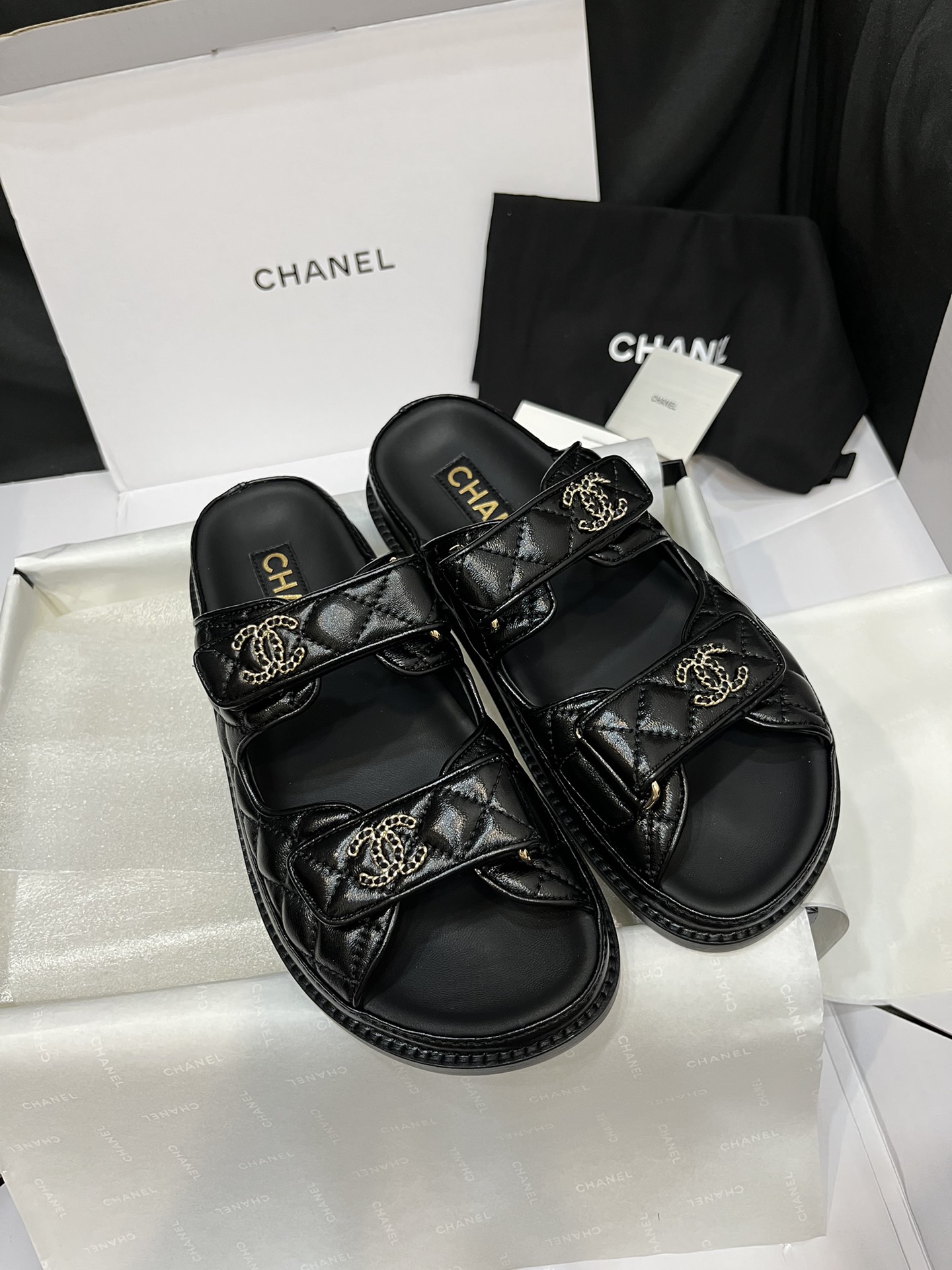 25년 샤 ƆC 넬 CC로고 슬리퍼