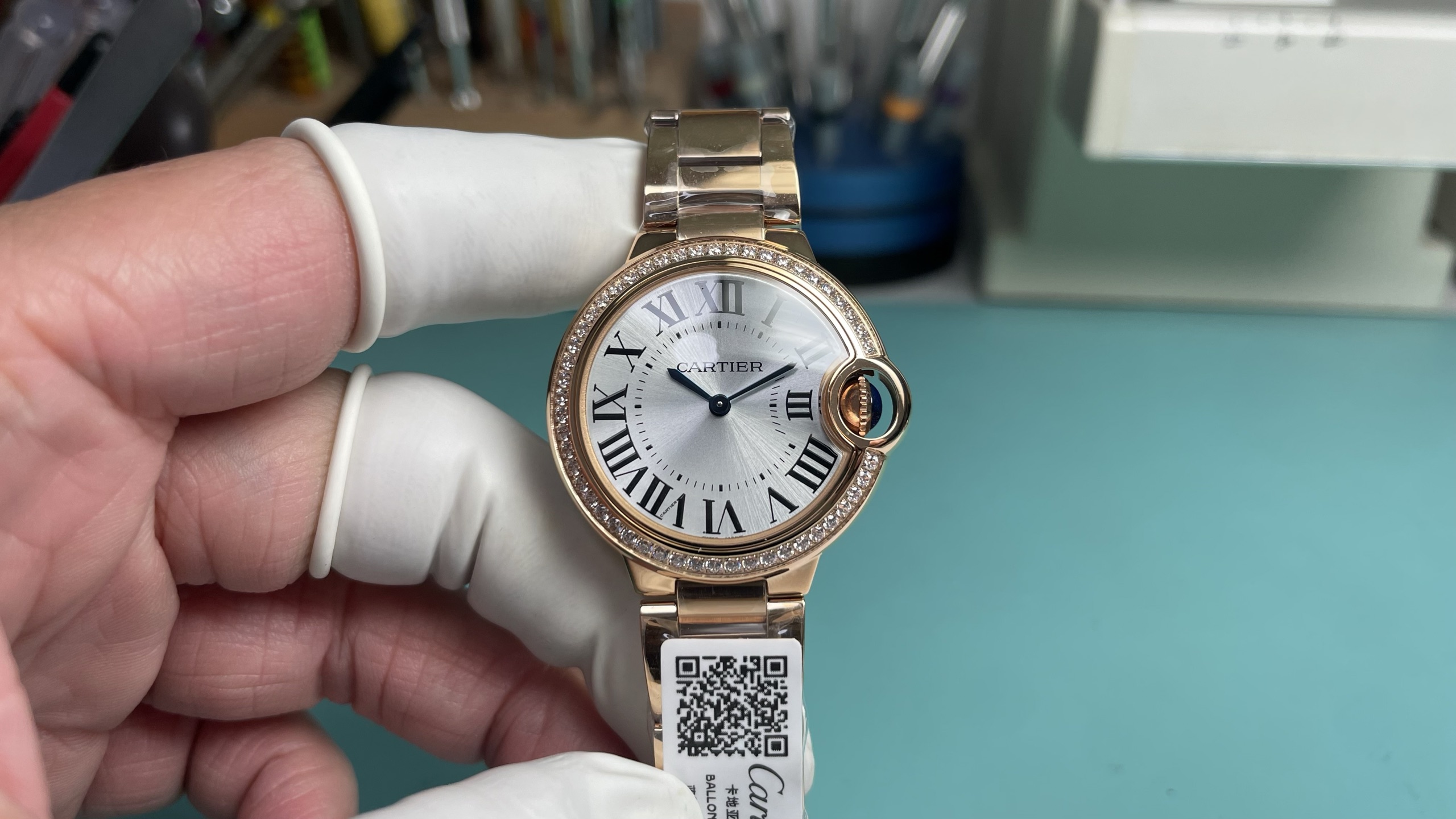 AF | 쿼츠 무브먼트 l 33mm l  까르띠에 워치 발롱 블루