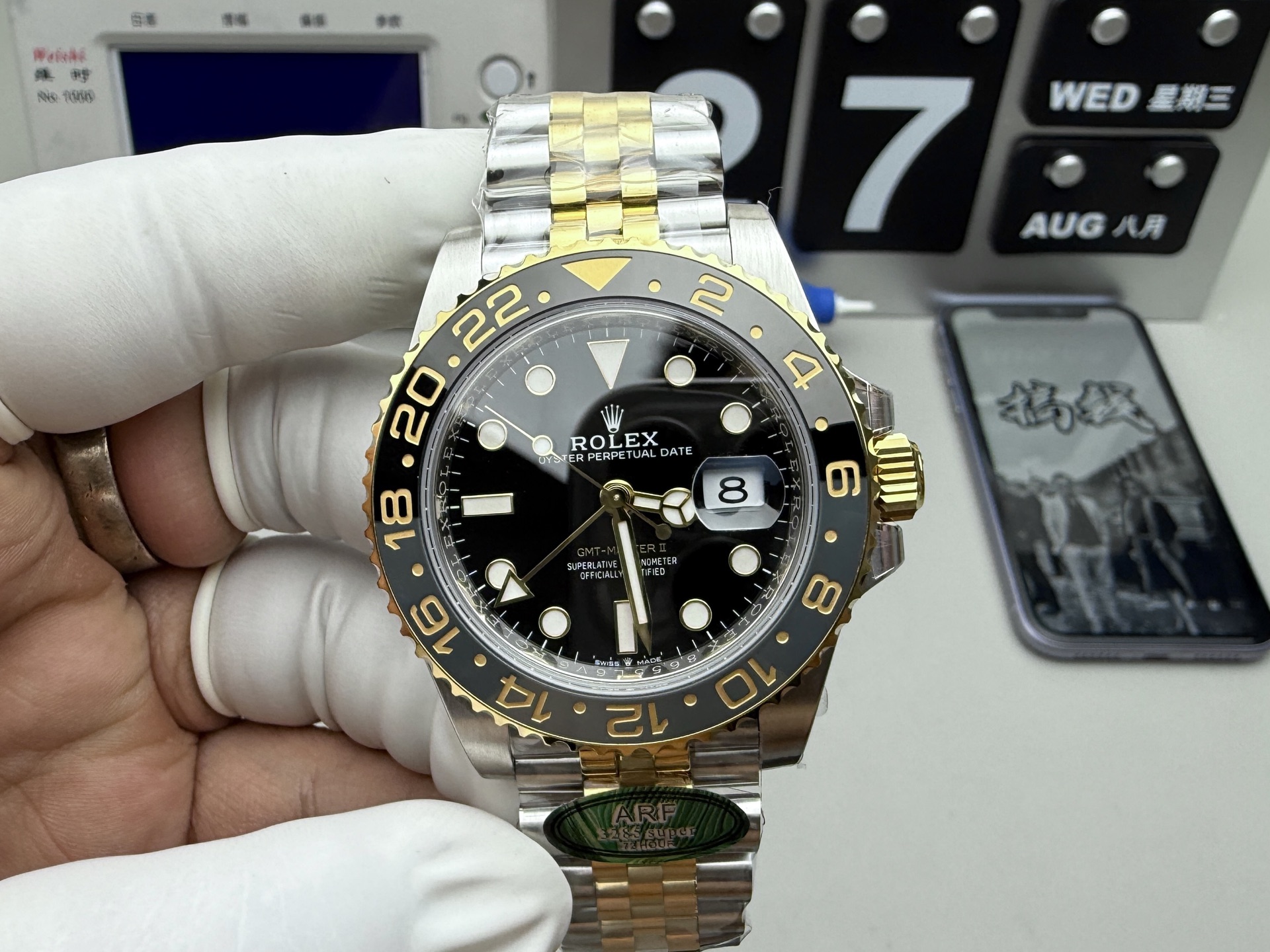 ARF l 3285 l 40mm l  롤렉스 GMT-마스터 II m126713grnr-0001 170g